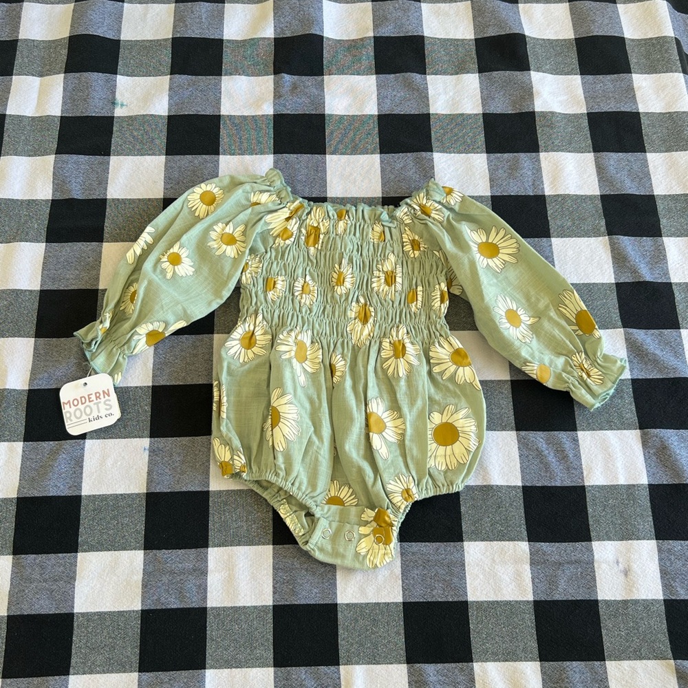 Adorable kids sunflower one piece